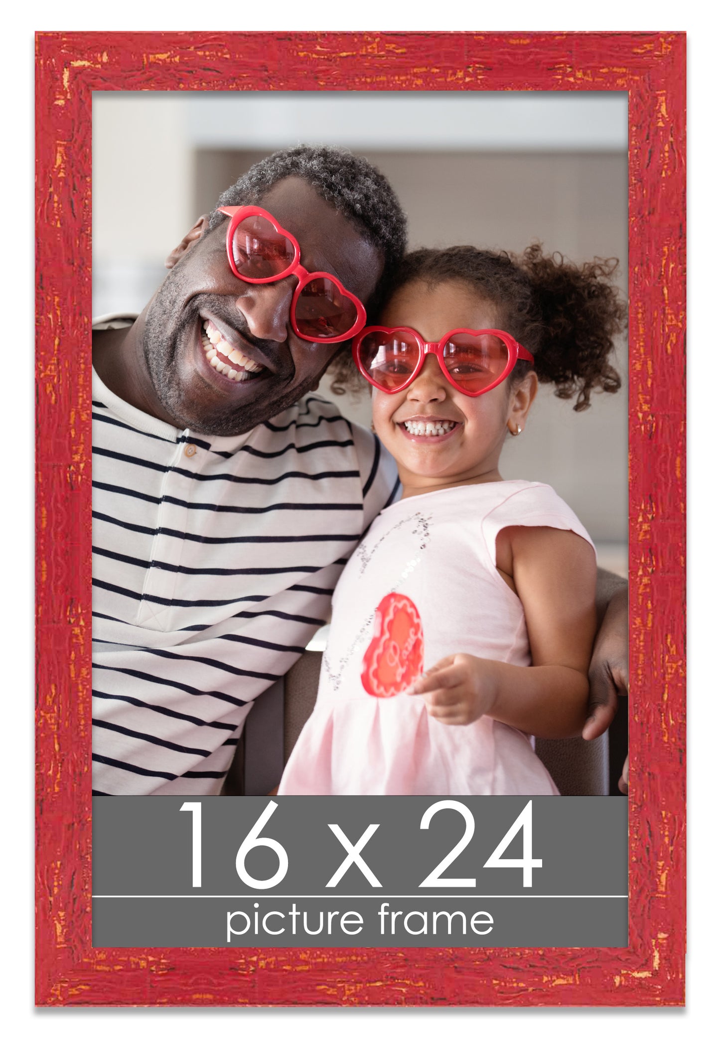 Shabby Chic Red Wood Picture Frame