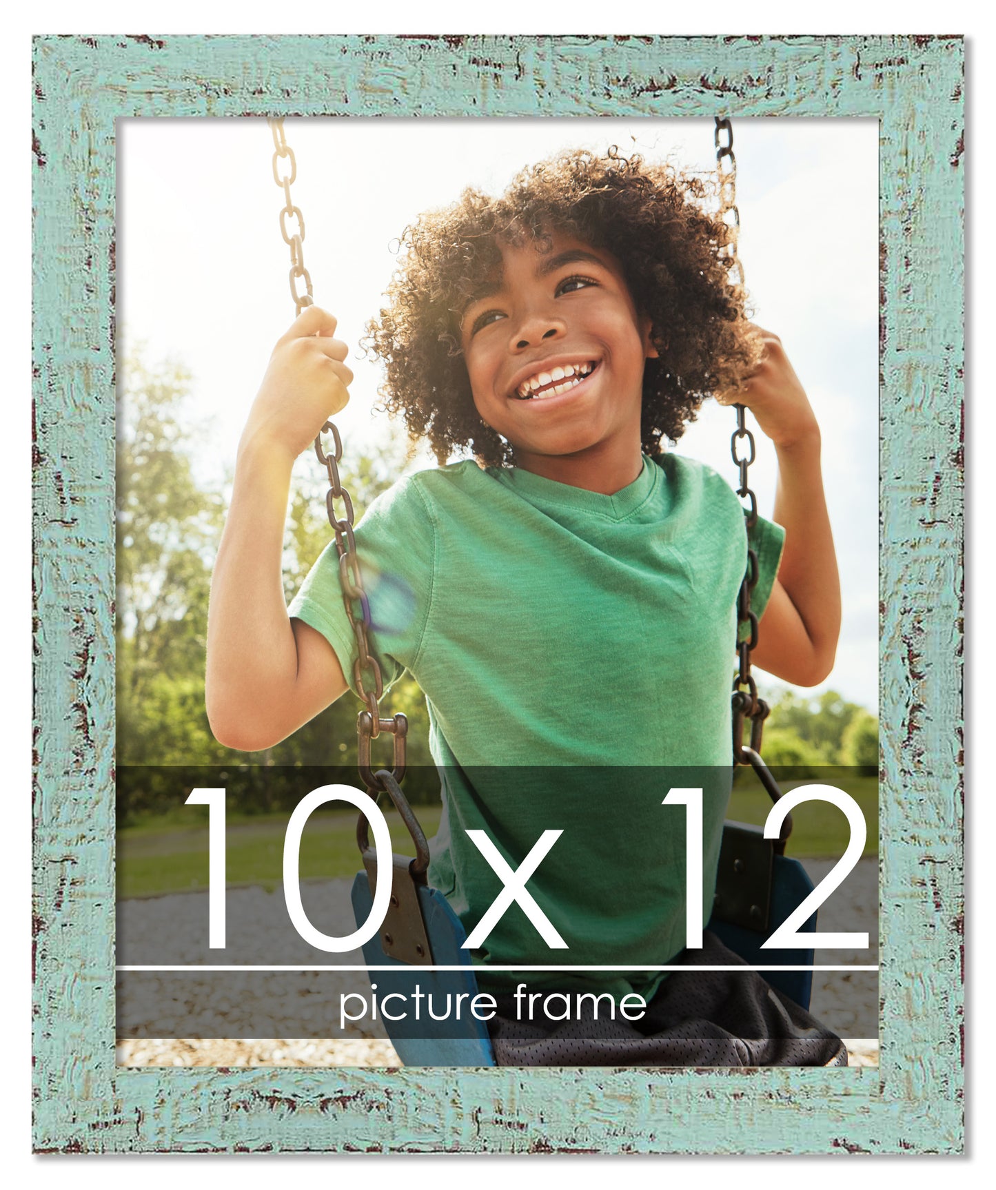 Shabby Chic Green Wood Picture Frame