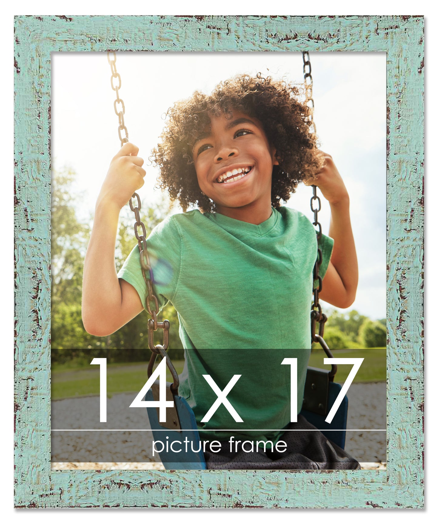 Shabby Chic Green Wood Picture Frame