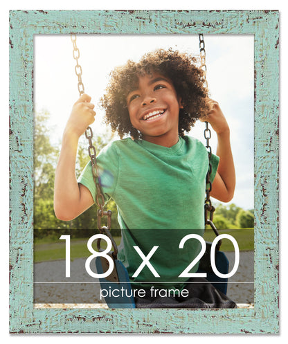 Shabby Chic Green Wood Picture Frame
