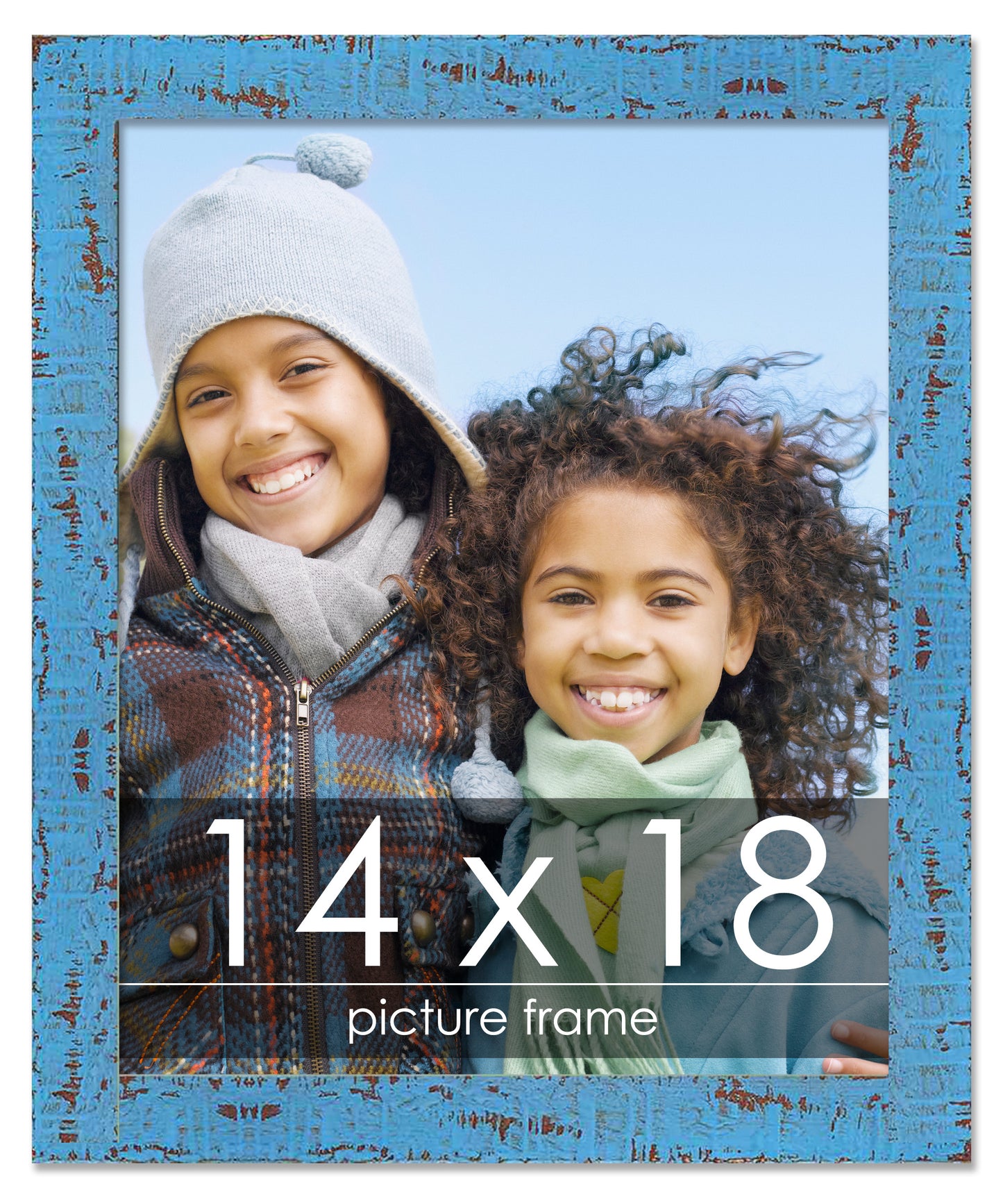 Shabby Chic Blue Wood Picture Frame