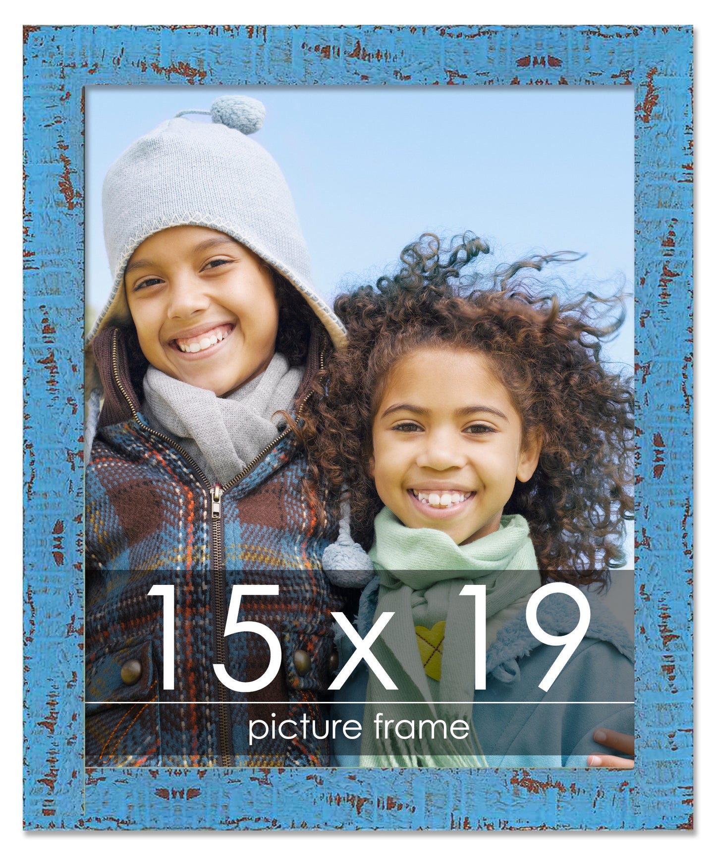 Shabby Chic Blue Wood Picture Frame