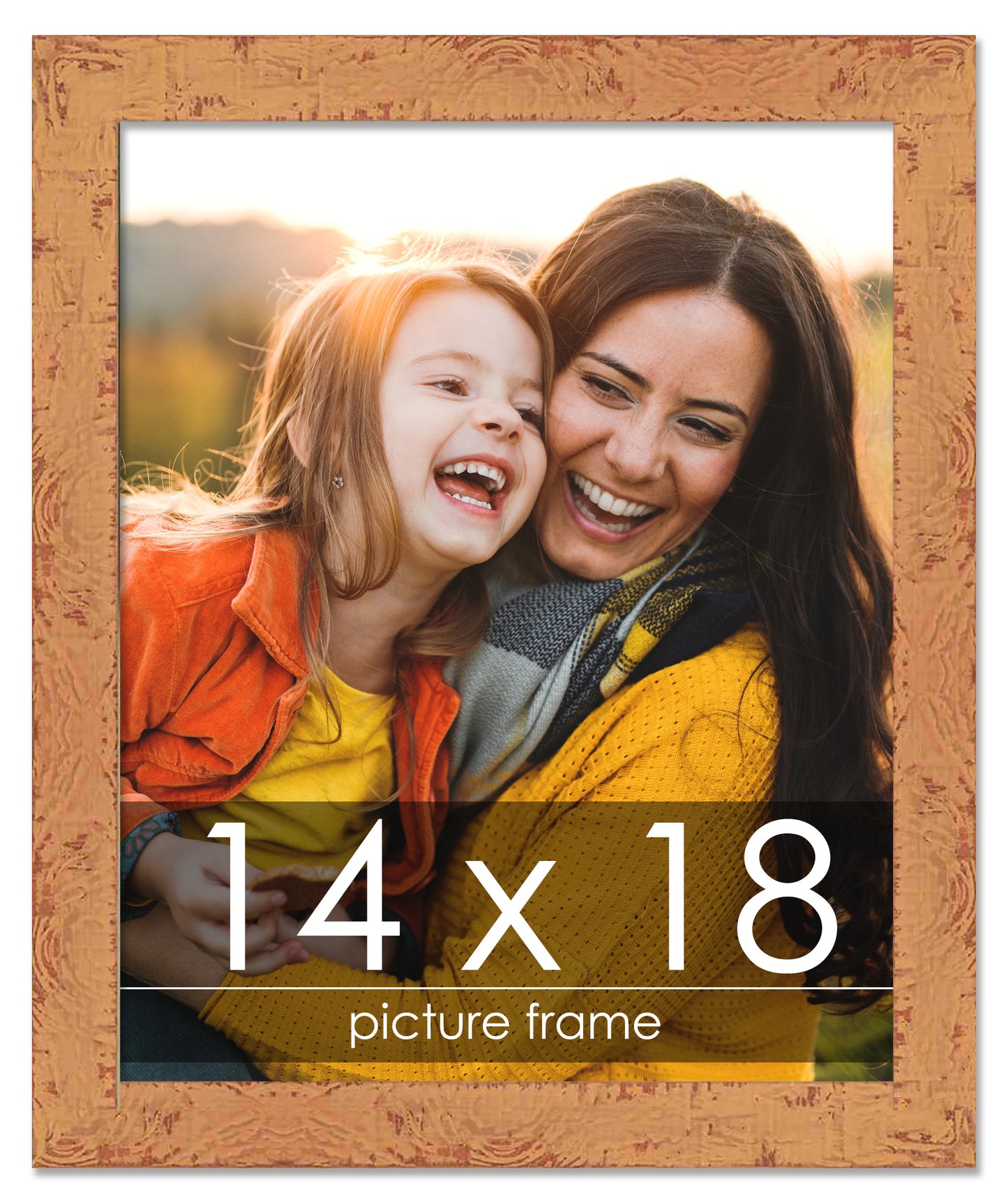 Shabby Chic Orange Picture Frame