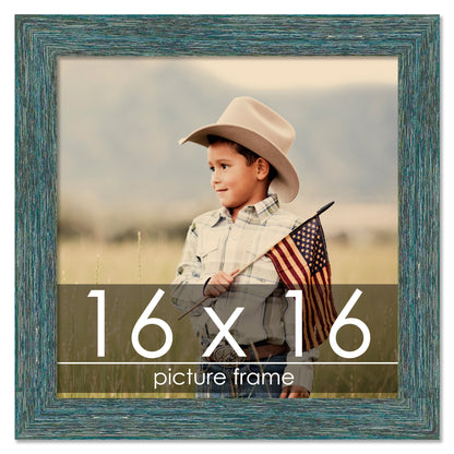 Distressed/Aged Blue Wood Picture Frame | Gustav Blue