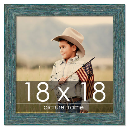 Distressed/Aged Blue Wood Picture Frame | Gustav Blue