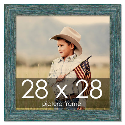 Distressed/Aged Blue Wood Picture Frame | Gustav Blue