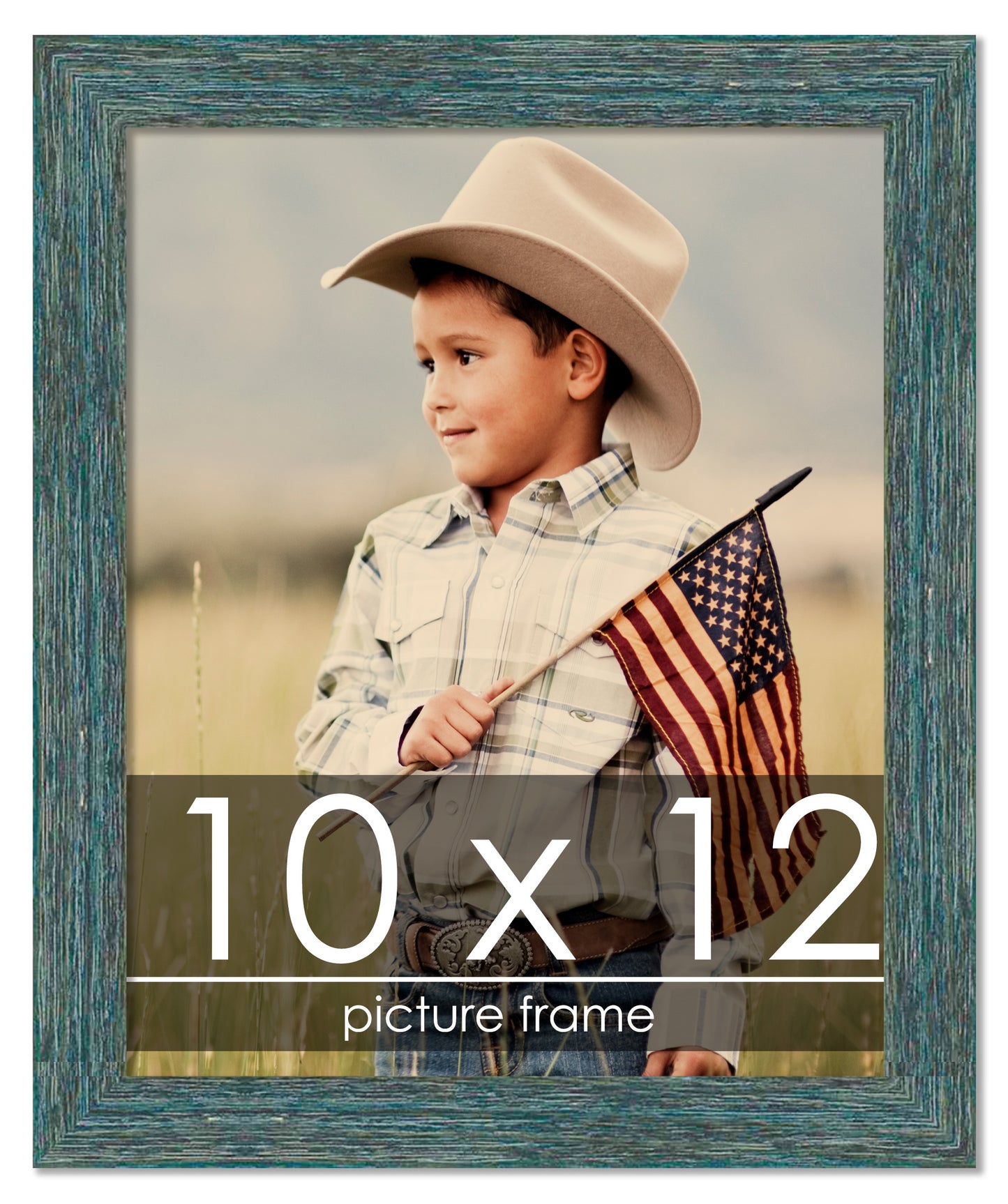 Distressed/Aged Blue Wood Picture Frame | Gustav Blue