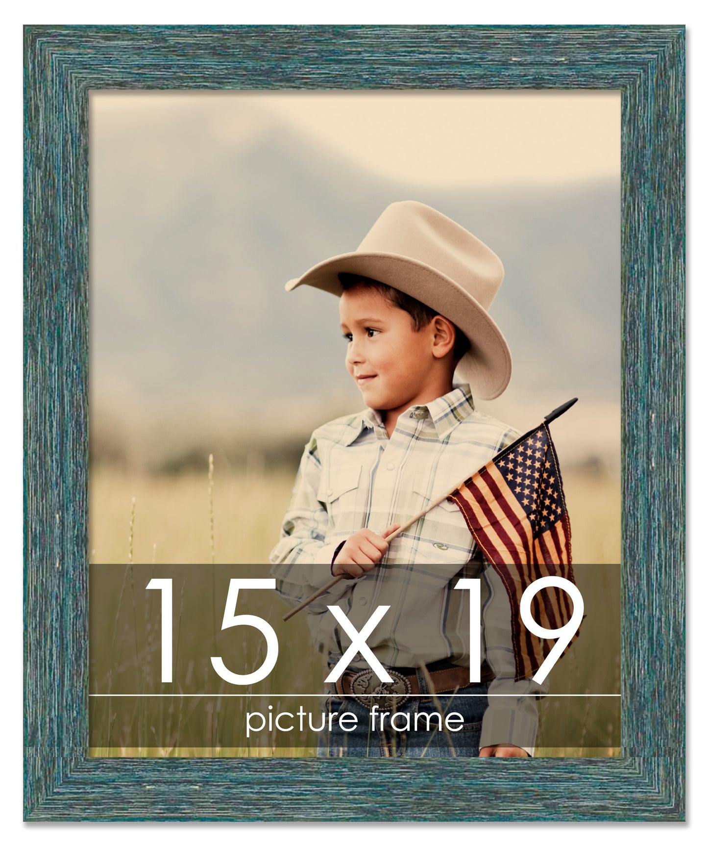 Distressed/Aged Blue Wood Picture Frame | Gustav Blue