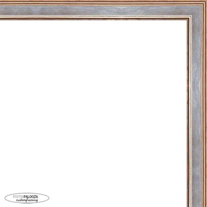 Contemporary Antique Silver Wood Picture Frame