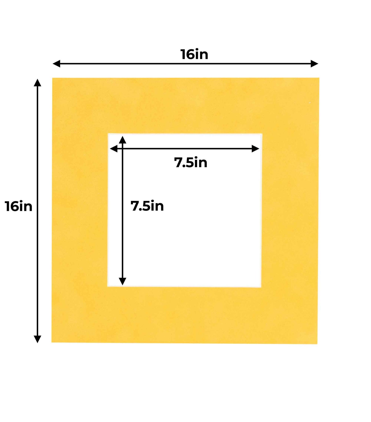 Bright Yellow Precut Acid-Free Matboard Set with Clear Bag & Backing