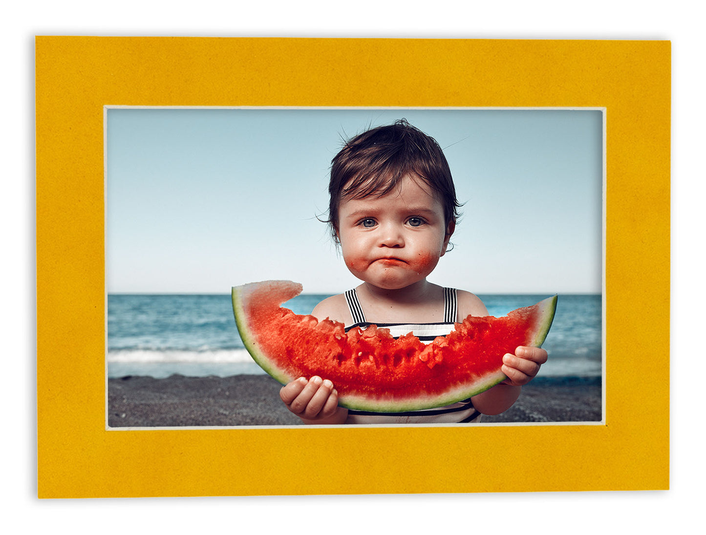 Bright Yellow Precut Acid-Free Matboard Set with Clear Bag & Backing