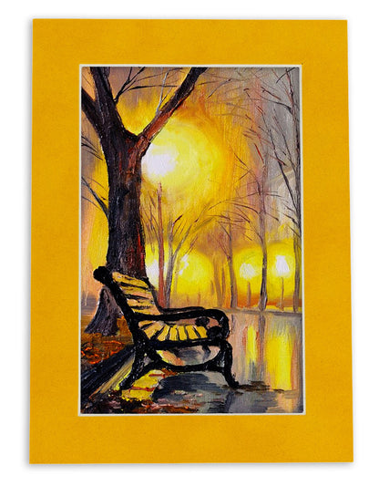 Bright Yellow Precut Acid-Free Matboard Set with Clear Bag & Backing