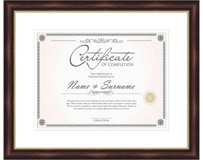 cherry Frame for Certificates & Diplomas