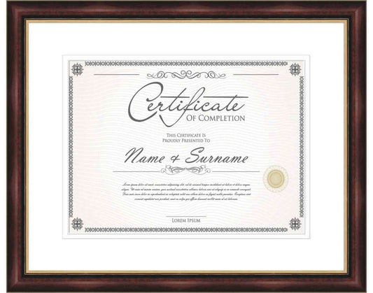 cherry Frame for Certificates & Diplomas