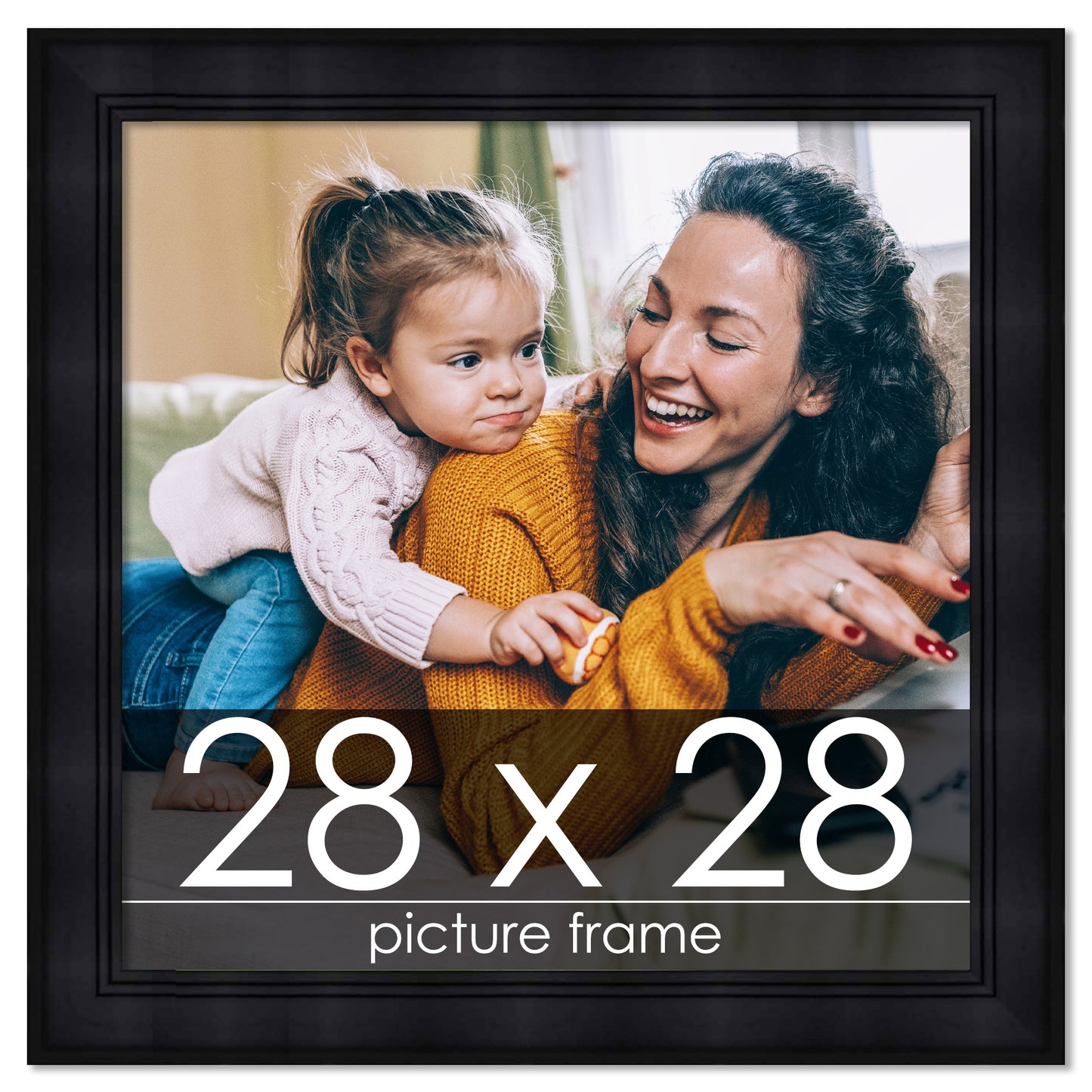 Contemporary Black Wood Picture Frame