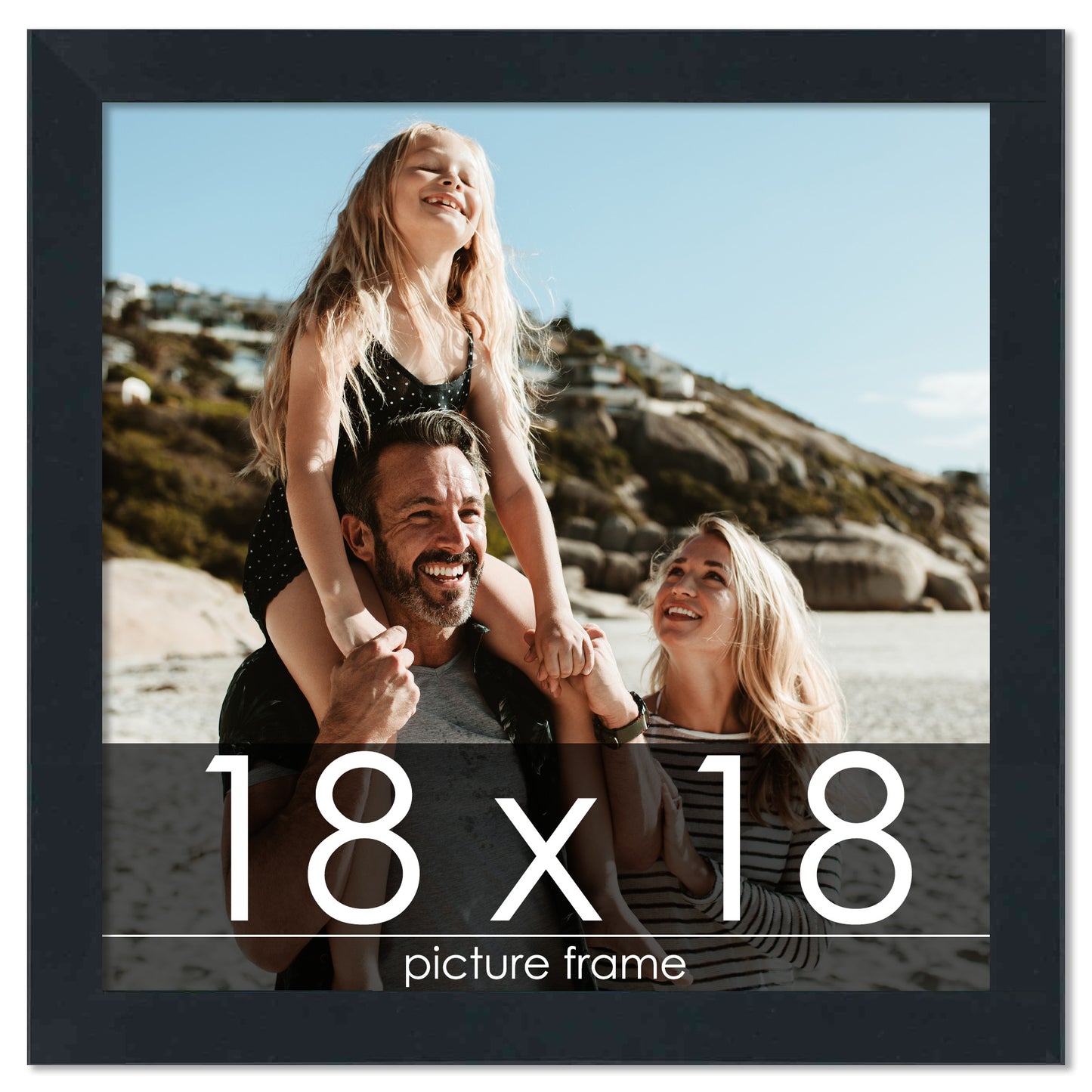 Contemporary Black Wood Picture Frame