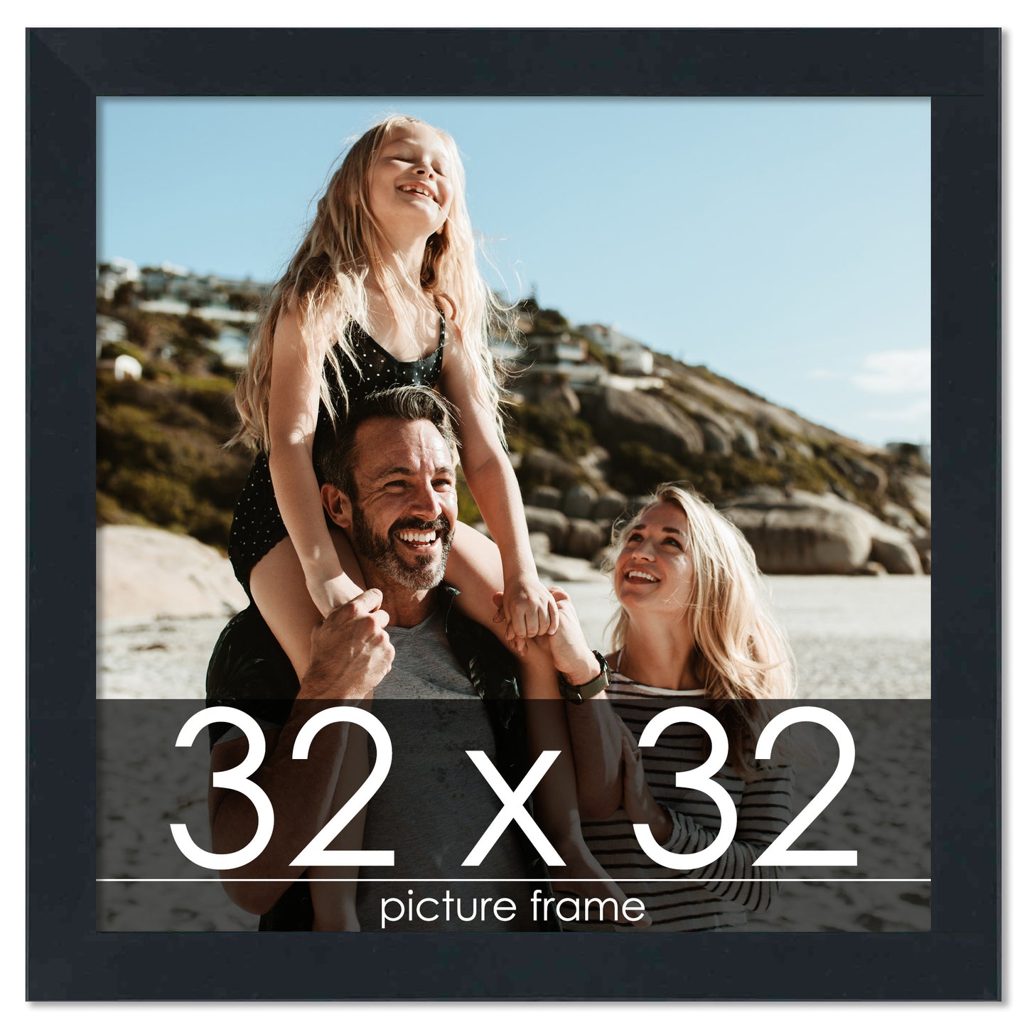 Contemporary Black Wood Picture Frame