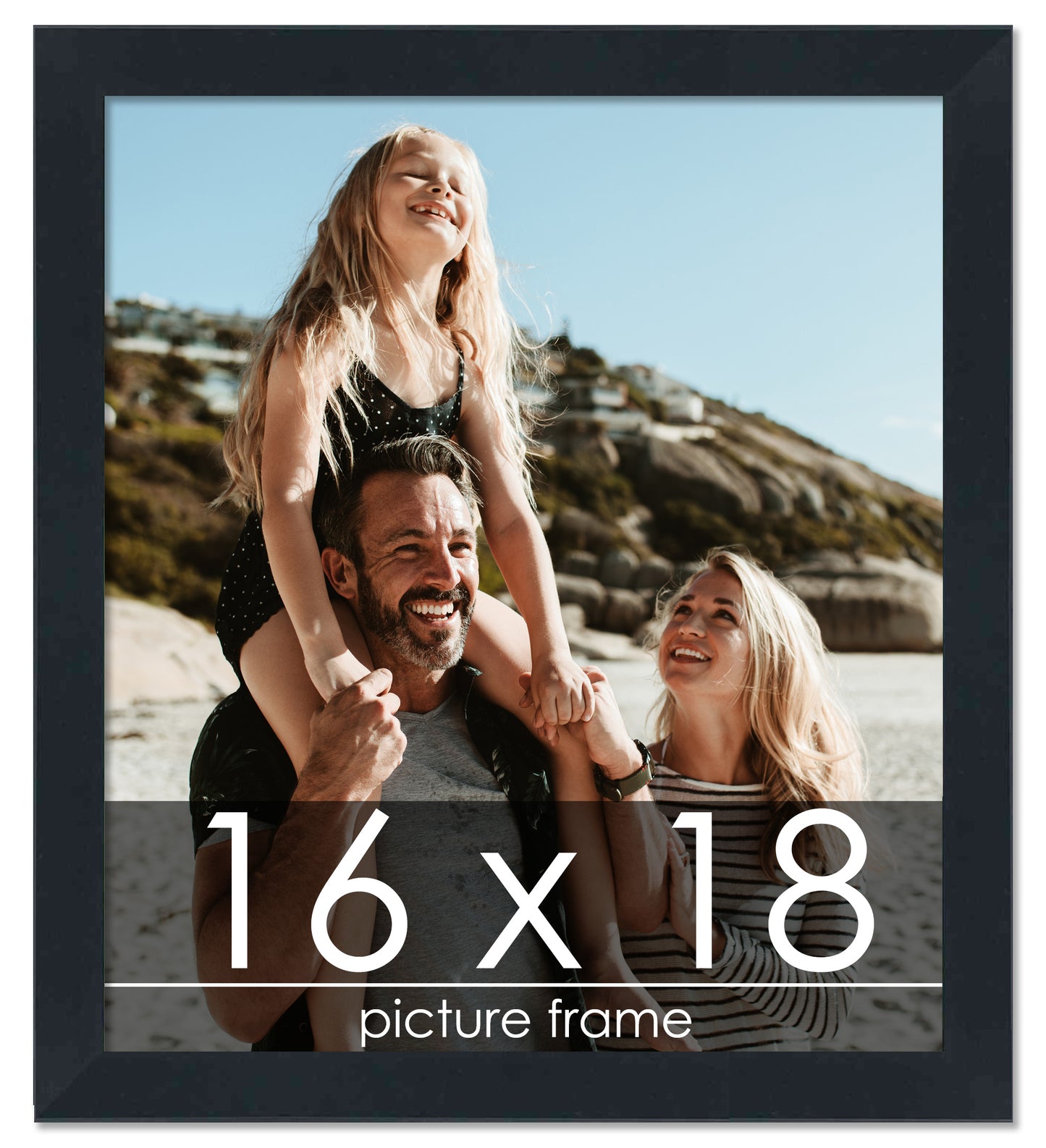 Contemporary Black Wood Picture Frame