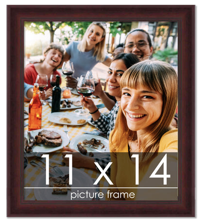 Contemporary Mahogany Wood Picture Frame