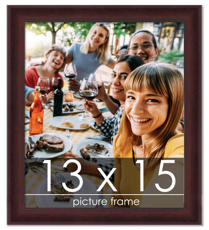 Contemporary Mahogany Wood Picture Frame