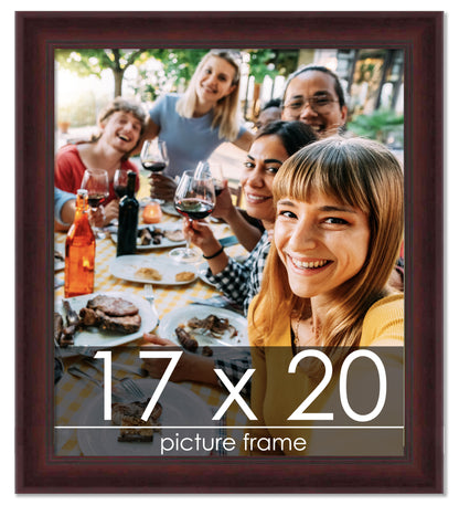 Contemporary Mahogany Wood Picture Frame