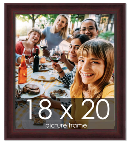 Contemporary Mahogany Wood Picture Frame