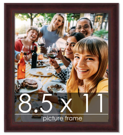 Contemporary Mahogany Wood Picture Frame