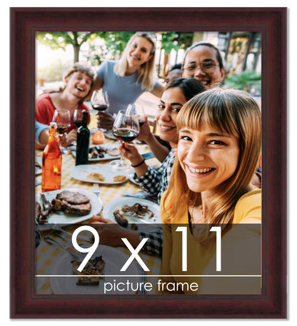 Contemporary Mahogany Wood Picture Frame