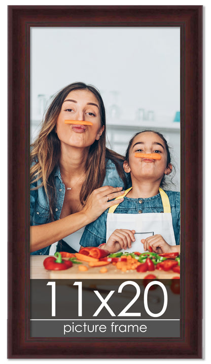 Contemporary Mahogany Wood Picture Frame
