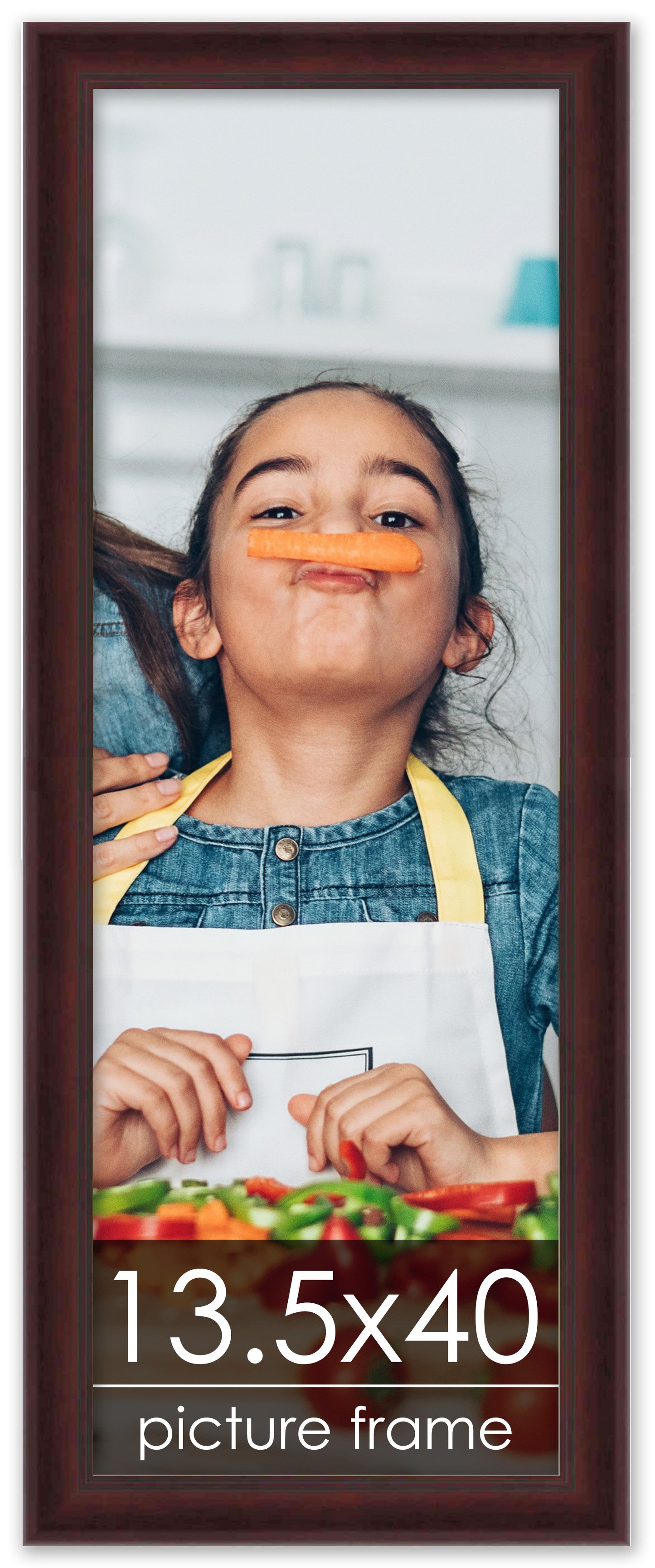 Contemporary Mahogany Wood Picture Frame
