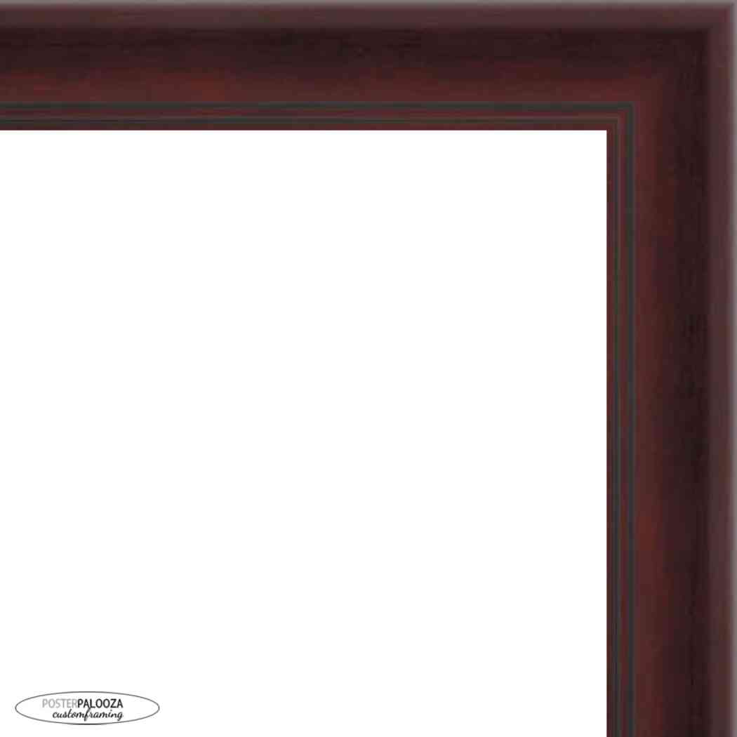 Contemporary Mahogany Wood Picture Frame