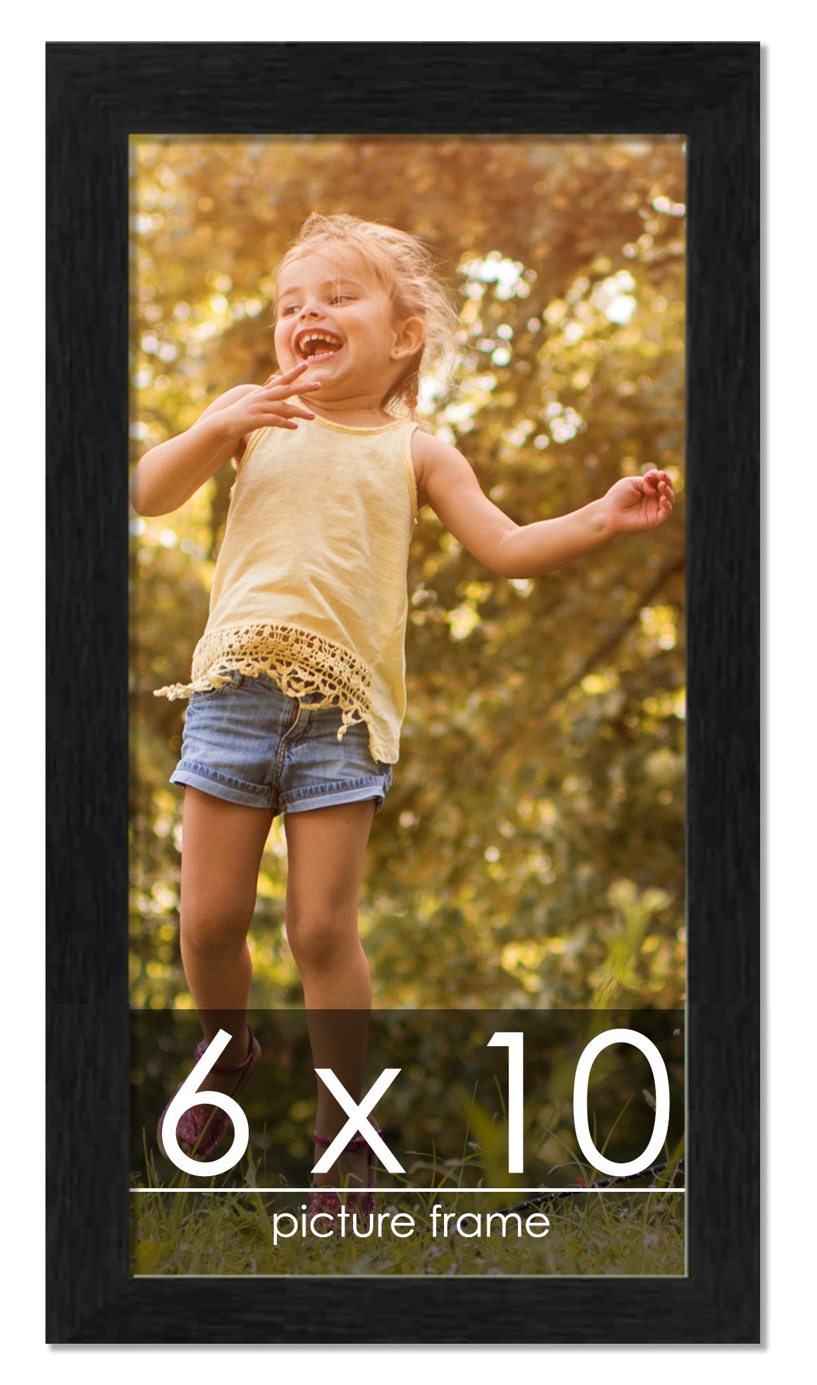 Traditional Black Wood Picture Frame
