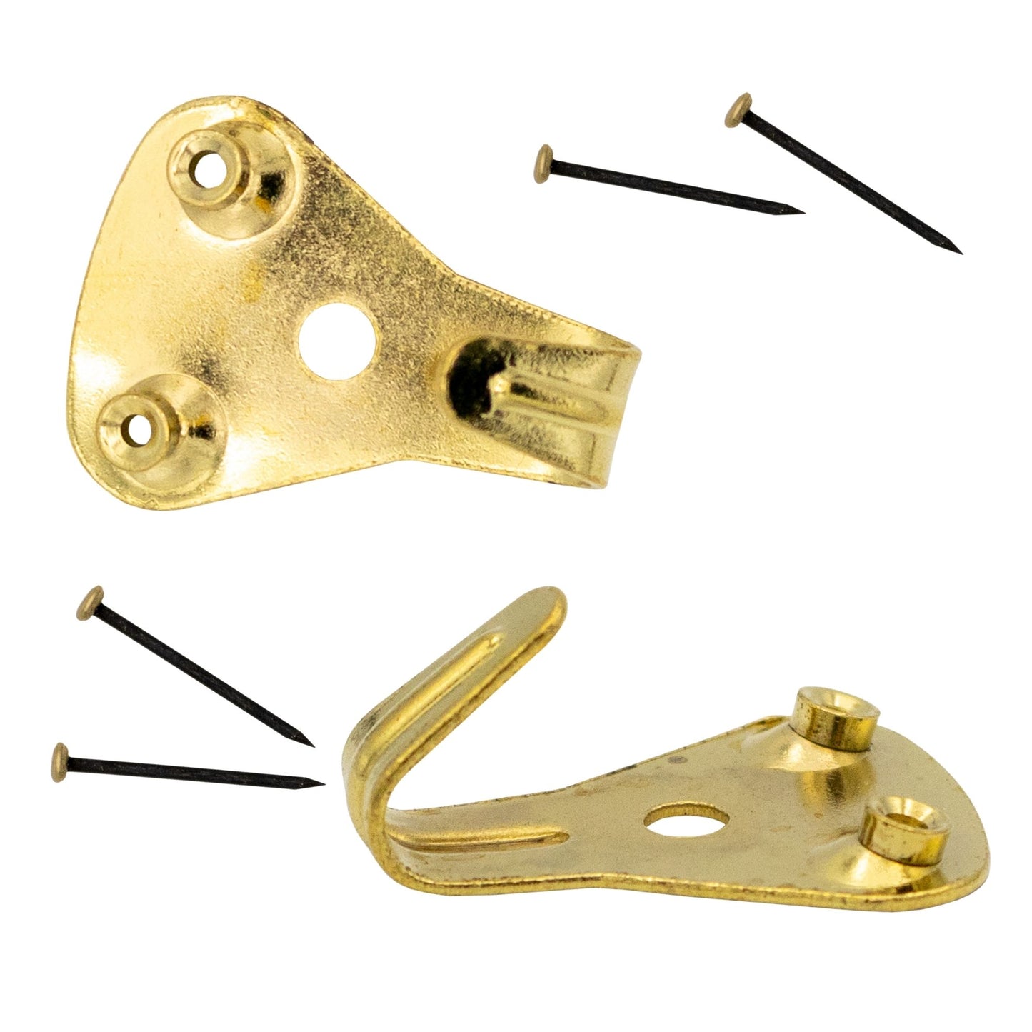 Professional 50 LB Brass Plated Picture Hangers with Hardened Steel Pins
