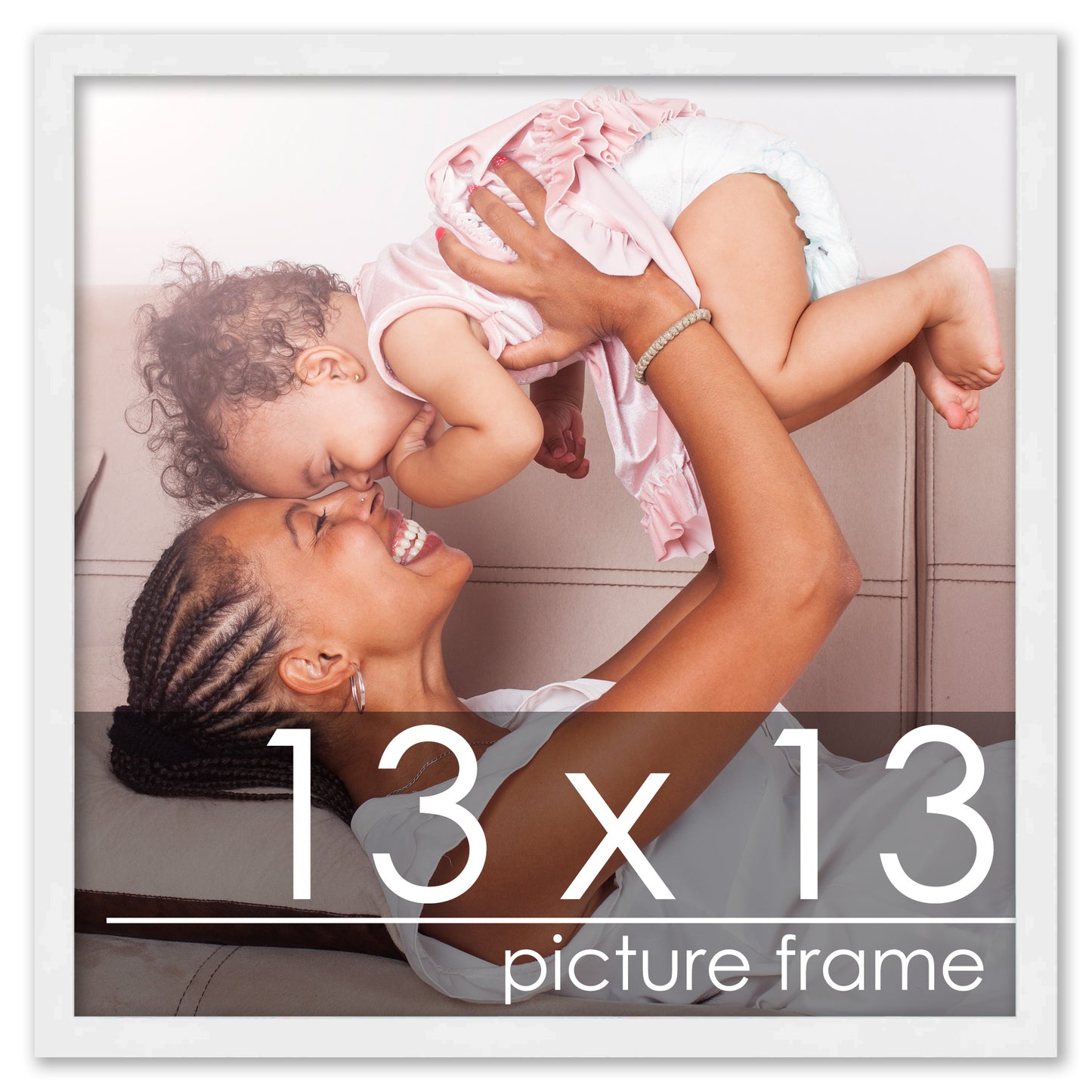 Contemporary White Wood Picture Frame