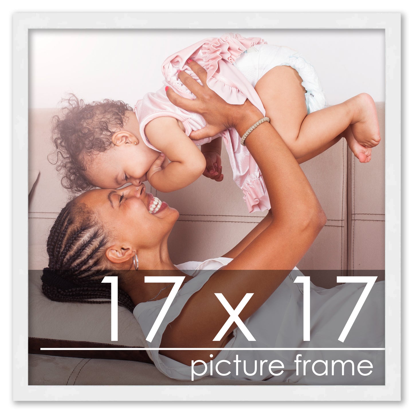 Contemporary White Wood Picture Frame