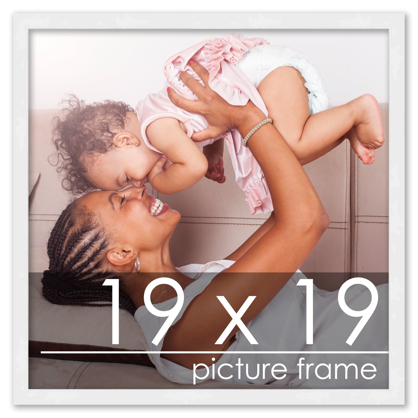 Contemporary White Wood Picture Frame