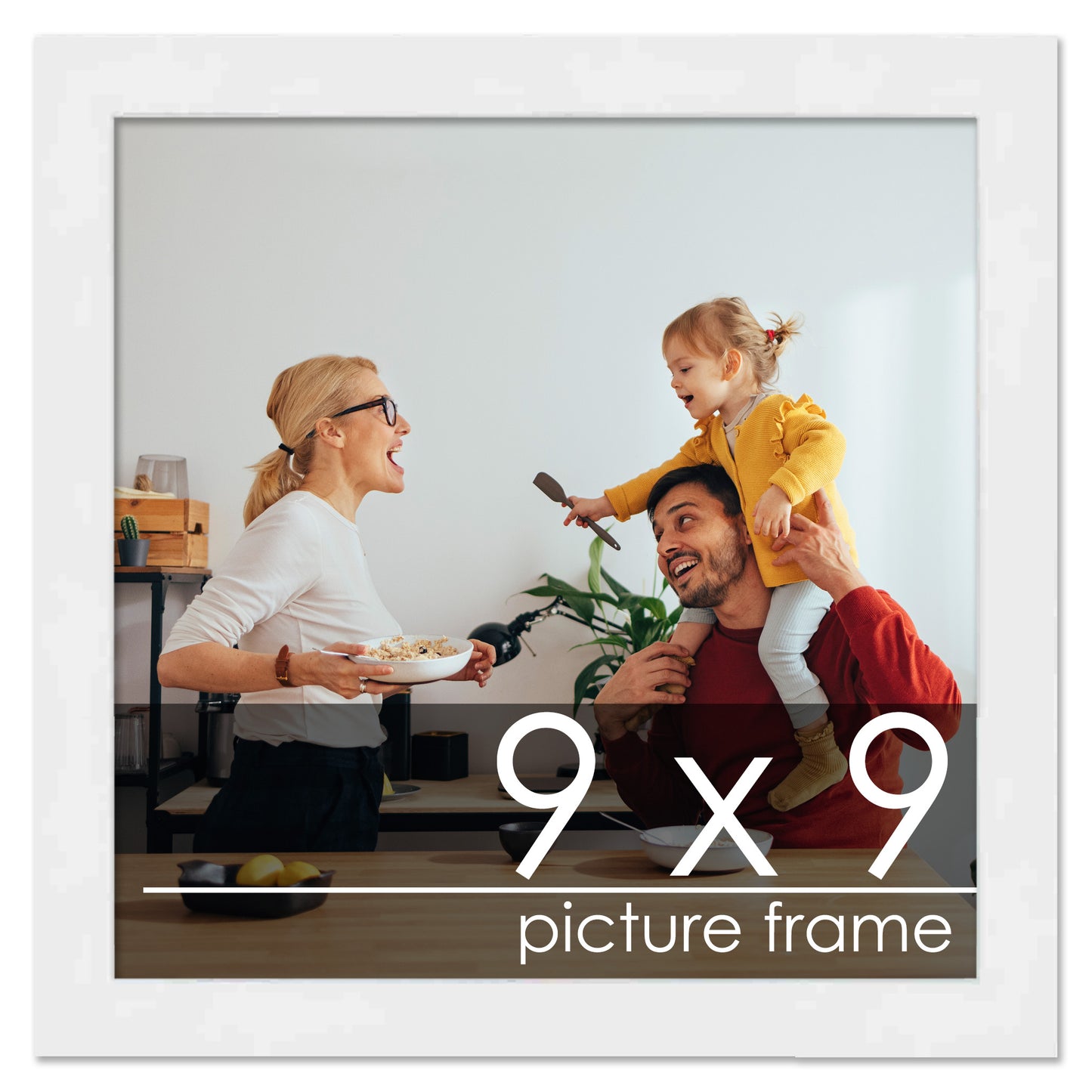 Contemporary White Wood Picture Frame