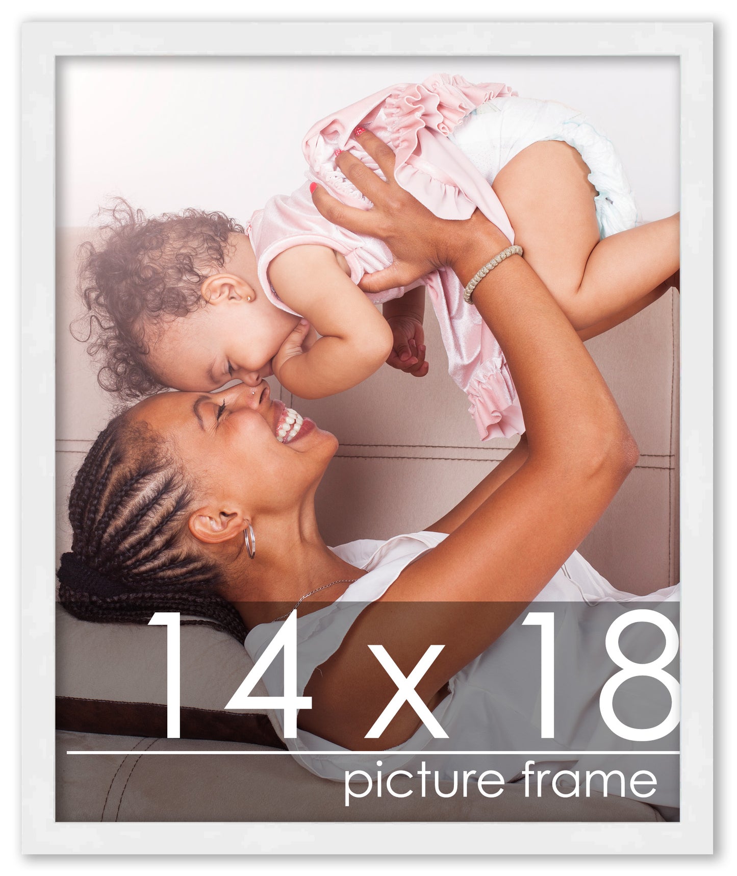 Contemporary White Wood Picture Frame