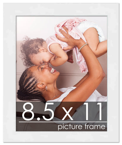 Contemporary White Wood Picture Frame