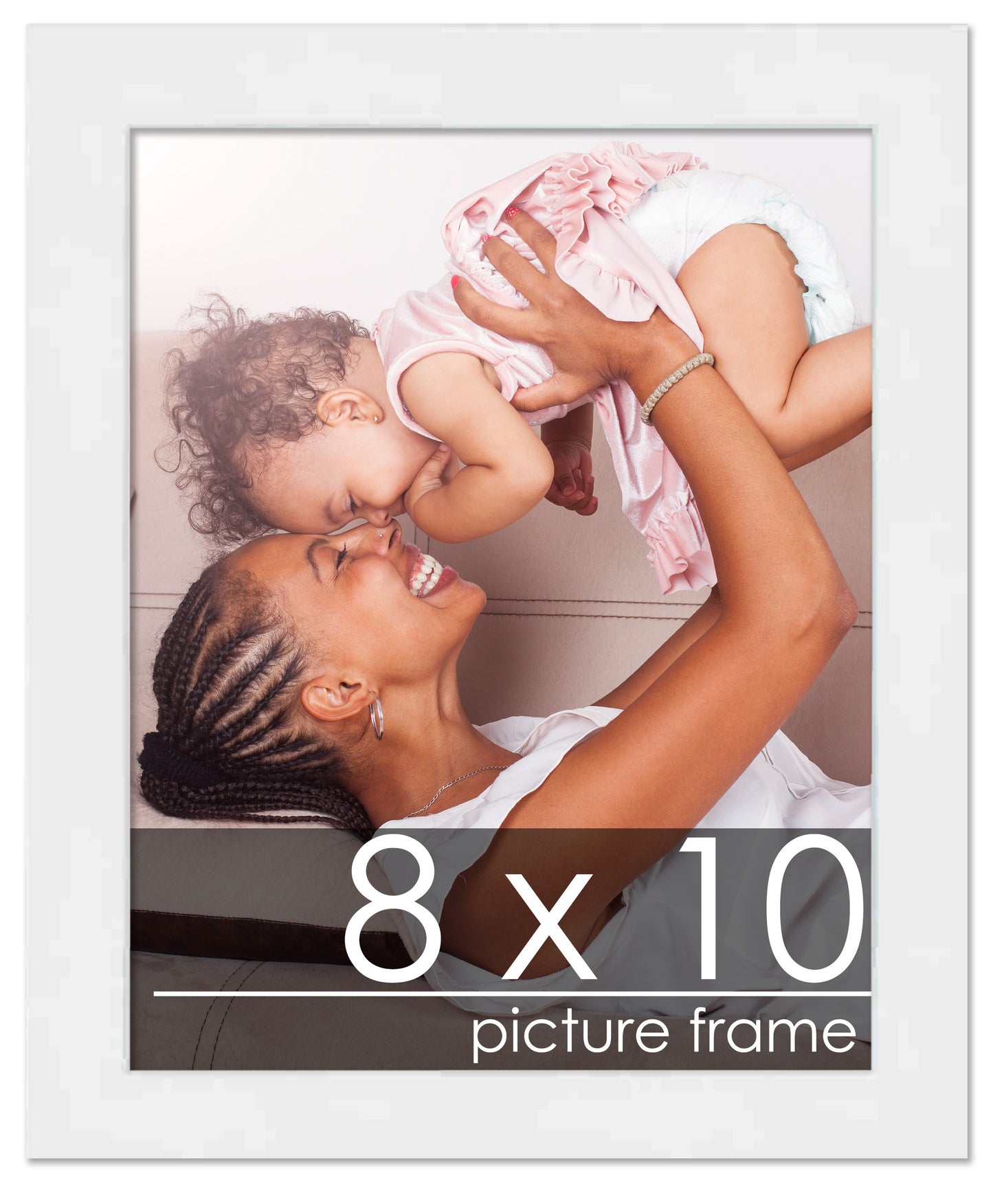 Contemporary White Wood Picture Frame