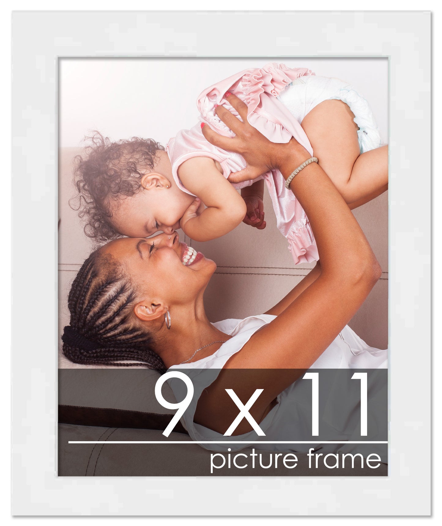 Contemporary White Wood Picture Frame