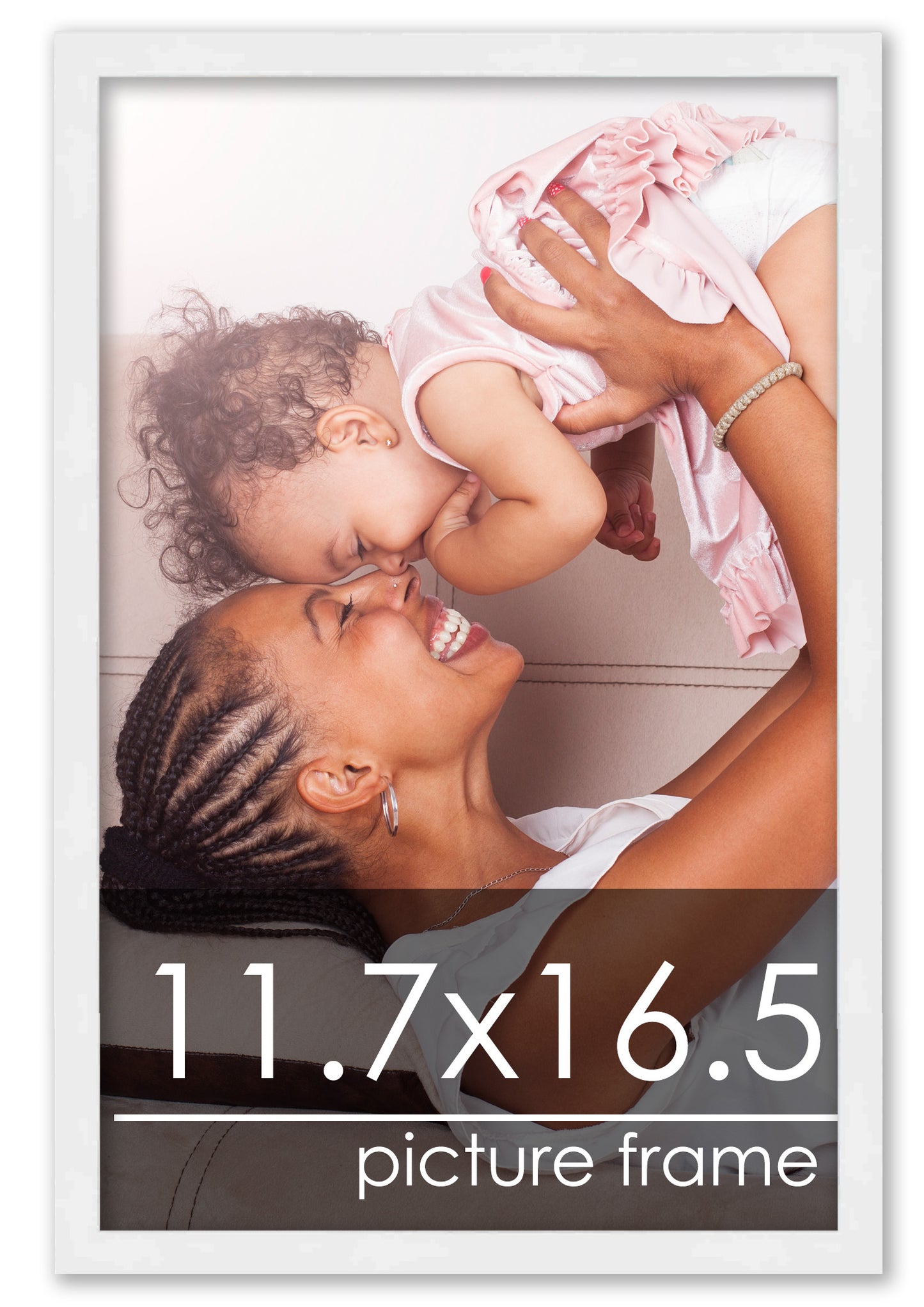 Contemporary White Wood Picture Frame