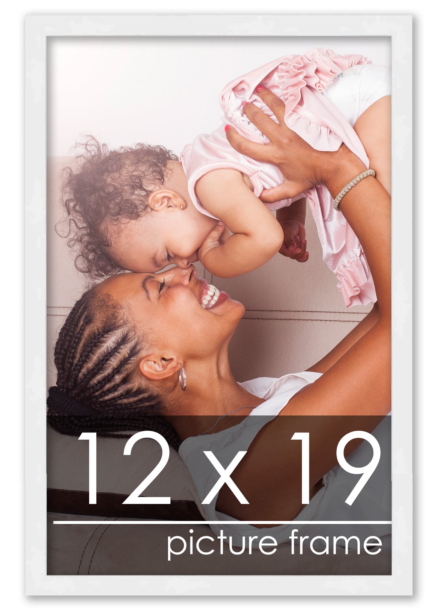 Contemporary White Wood Picture Frame
