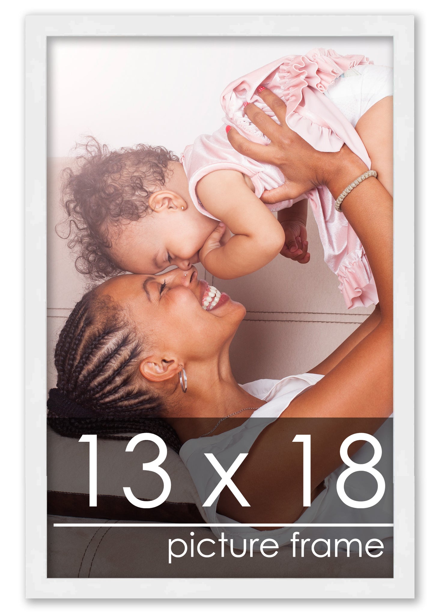 Contemporary White Wood Picture Frame