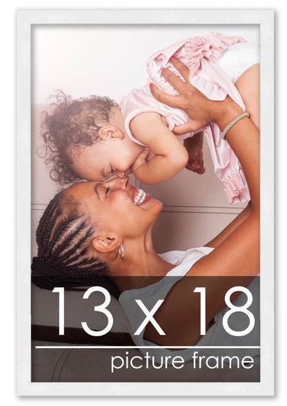 Contemporary White Wood Picture Frame