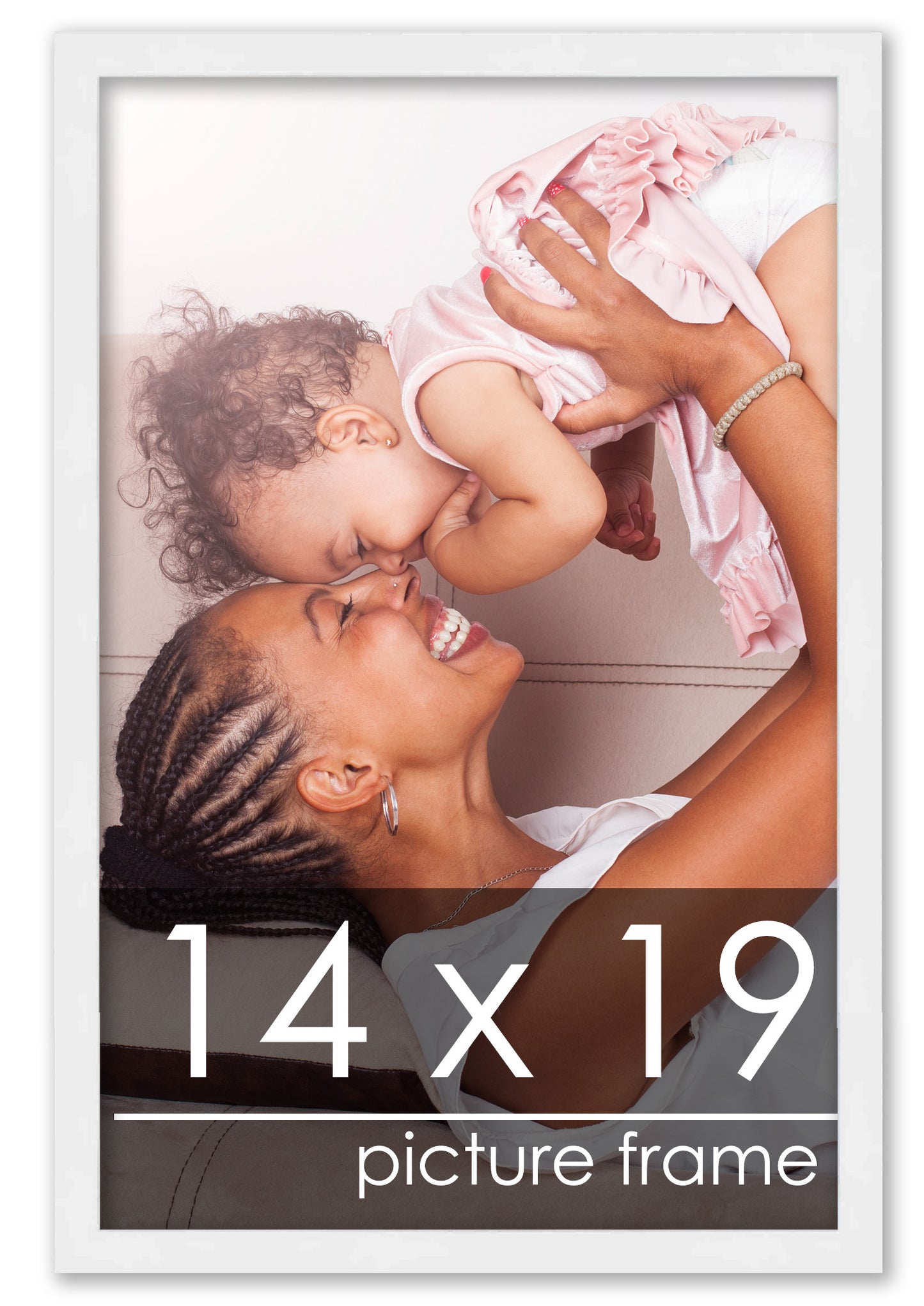 Contemporary White Wood Picture Frame