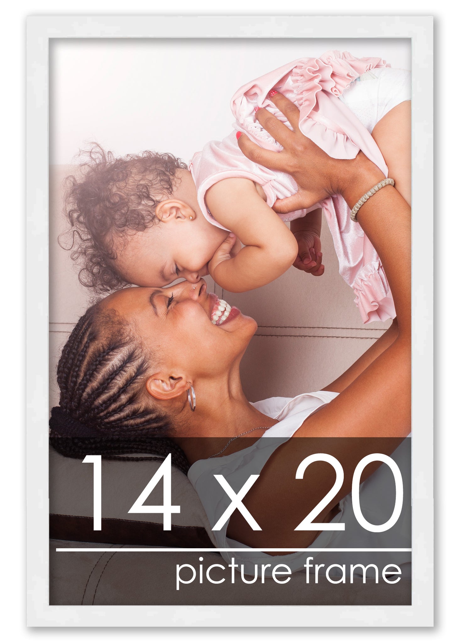 Contemporary White Wood Picture Frame