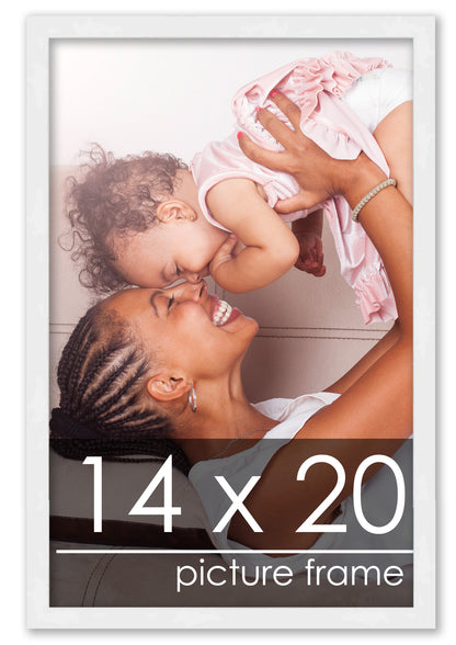 Contemporary White Wood Picture Frame