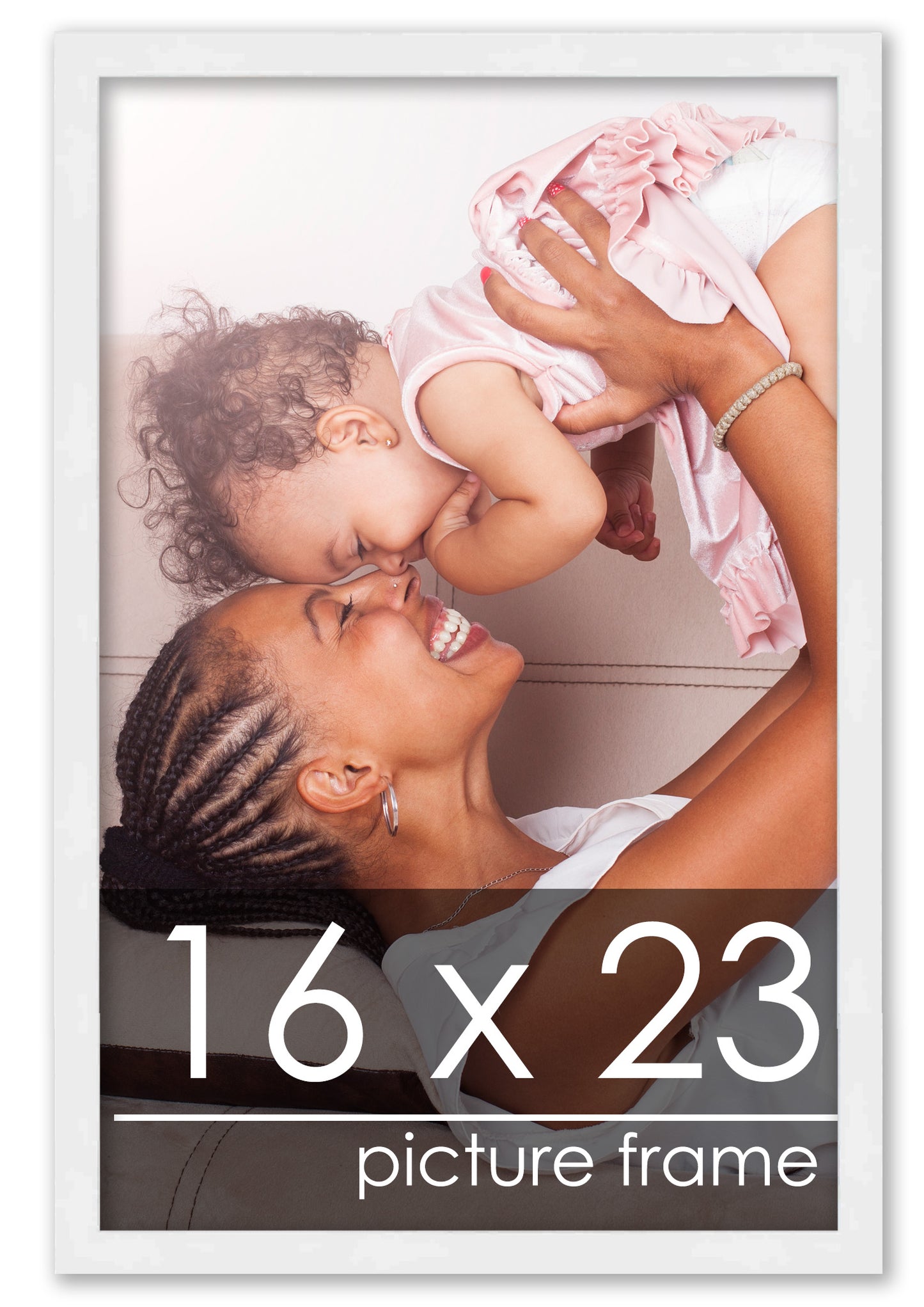 Contemporary White Wood Picture Frame