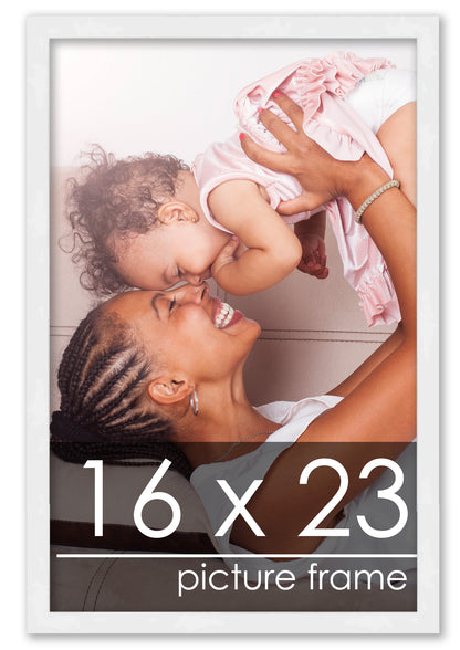 Contemporary White Wood Picture Frame
